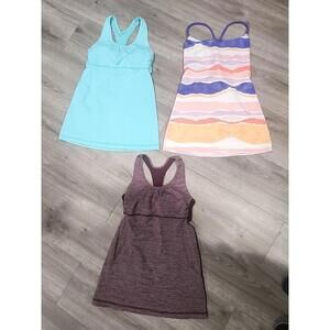 Lululemon Women's Sleeveless Tank Top Size 4 No Padding Bundle Of 3